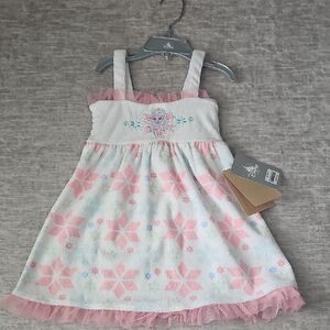 Disney Frozen Pink and White Snowflake Coverup